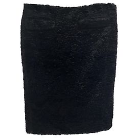 Falda lápiz midi de piel sintética en viscosa negra de Acne Studios