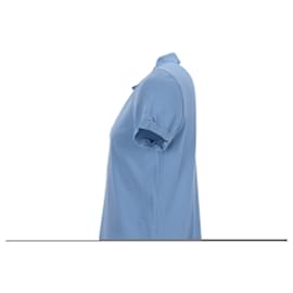 Tom Ford Piqué Poloshirt mit kurzen Ärmeln aus blauer Baumwolle