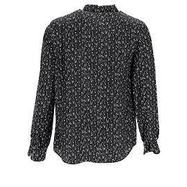 Camisa de manga longa estampada Dolce & Gabbana em seda preta