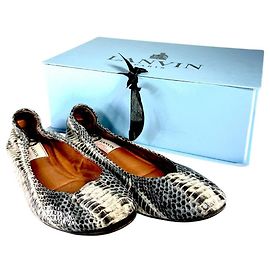 Ballerine in pelle di pitone goffrata LANVIN