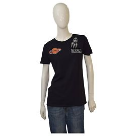 T-shirt Karl Lagerfeld in cotone nero con logo M