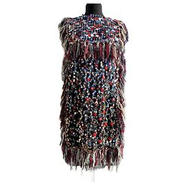 Chanel Paris-Dallas Métiers d'Art Seidenkleid mit Pailletten
