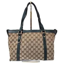Borsa a spalla Gucci GG Canvas Abbey Beige/Verde