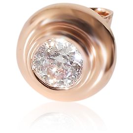 Autre Marque Orecchino in diamante rotondo rosa da 0,22 ct certificato GIA (oro rosa 14K)