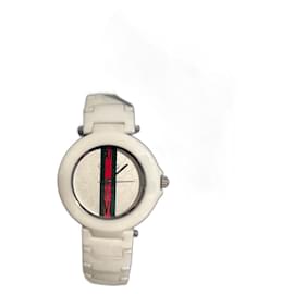 Gucci Uhr aus Keramik Weiß