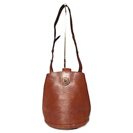 Borsa Cluny in pelle Epi Fawn Kenyan Louis Vuitton marrone