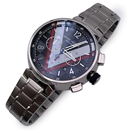 Automatische Chronographenuhr Tambour Damier Cobalt - Louis Vuitton