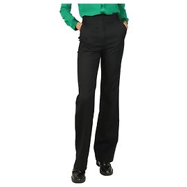Autre Marque Pantalones de mezcla de lana negra - talla UK 6