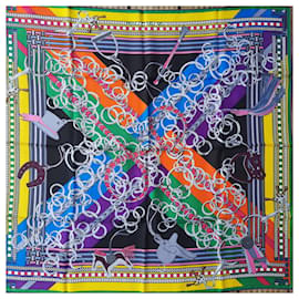 Hermès Schal/Quadrat mit dem Titel 'Brides et Gris Gris' Neu