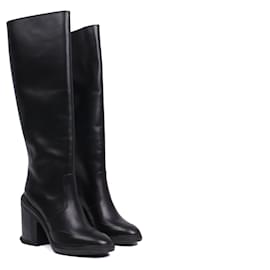 HERMÈS - Stivali Hermès in pelle nera (taglia 37)