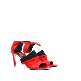 BALENCIAGA - Sandali con tacco Balenciaga in neoprene rosso (T39)