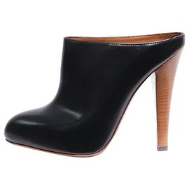 Saint Laurent Schwarze Lederclogs - Größe EU 35