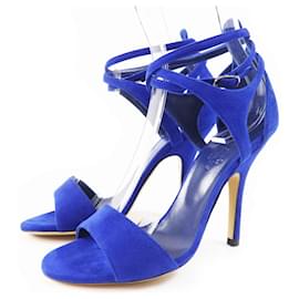 Sandali in pelle scamosciata HERMES blu 35,5 - Hermès