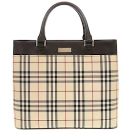Borsa a mano in tela e pelle con motivo Nova Check di Burberry