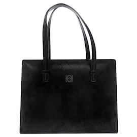 Borsa Loewe Anagram in suede/pelle nera