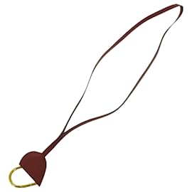 Schlüsselanhänger Hermes Au Coeur du Faubourg Swift Rouge Grenat - Hermès