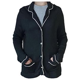 Autre Marque Laneus Blazer mit Adlerstickerei schwarz Viskose
