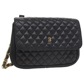 Borsa a Spalla BALLY in Pelle Blu Navy Oro Auth bs20712
