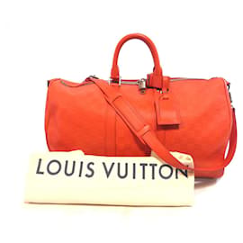 Keepall 45 borsa a spalla in pelle damier infini arancione fusione - Louis Vuitton