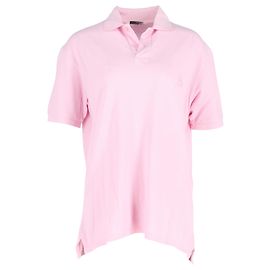 Polo in cotone rosa con logo ricamato Anafiko di Isabel Marant
