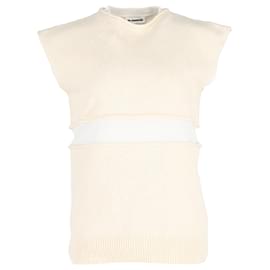 Gilet in lana a strati Jil Sander in giallo