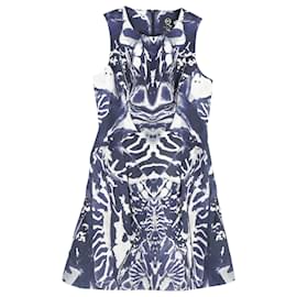 Vestido mini sin mangas estampado Alexander Mcqueen en algodón multicolor