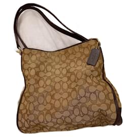 Borsa a spalla Coach in pelle cioccolato
