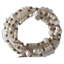 Autre Marque Bracciale Heirloom&Amber Oia in Pietra di Luna e Perle Bianche Argento 925