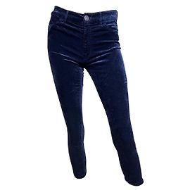 Marc Cain pantalones skinny de terciopelo azul marino