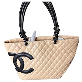 Borsa Tote Chanel Cambon Ligne Marrone Pelle