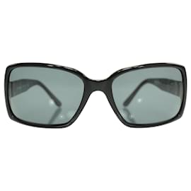 Chanel Schwarze Silber Faltbare CC Logo Sonnenbrille 5030