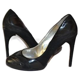 Dolce & Gabbana Pumps aus schwarzem Leder und Wildleder Größe 37.5
