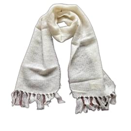 Sciarpa John Hannly in mohair e lana crema - Autre Marque