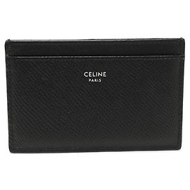 Céline Celine Grained Calfskin Card Case Black
