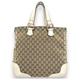 Gucci Handtasche GG Canvas Bambus Modell