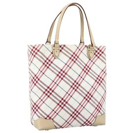 Borsa a mano in tela beige Burberry Nova Check Blue Label Auth ac3492
