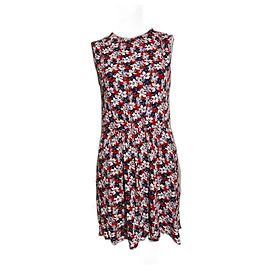 Joseph Thea Blumen-Crêpe-Kleid mit sichtbarem Reißverschluss