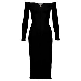 Vestido midi Valeska Khaite Negro