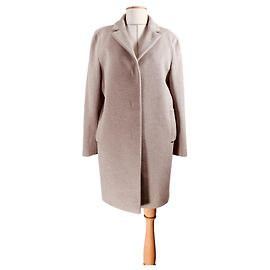 Autre Marque Cinzia Rocca Abrigo Beige de Mezcla de Cachemira y Lana