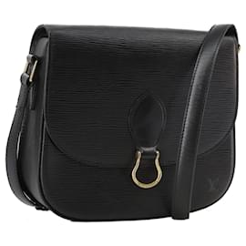 LOUIS VUITTON Epi Saint Cloud GM Borsa a Spalla Nera M52192 LV Auth ep7029