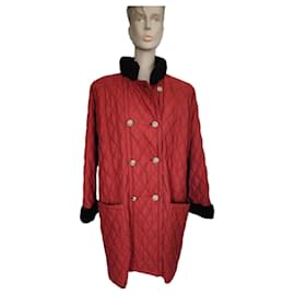 Manteau en fourrure corail Yves Saint Laurent