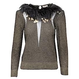 Top con rifinitura in piume Valentino Boutique