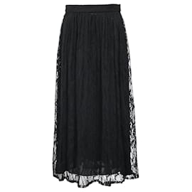 Céline Falda midi de encaje Celine en poliamida negra