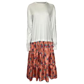 Abito midi a maniche lunghe con stampa floreale MSGM in poliestere multicolore - Msgm