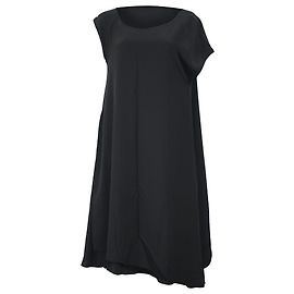 Bottega Veneta fließendes asymmetrisches Kleid aus schwarzer Seide
