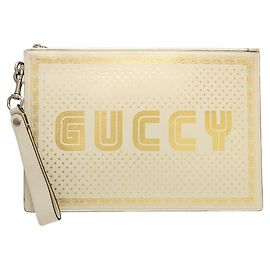 Bolsa de mão de couro Gucci 510489