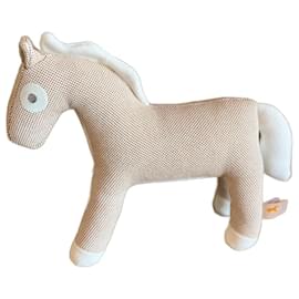 Hermès Epopée Horse Plush Beige Cotton
