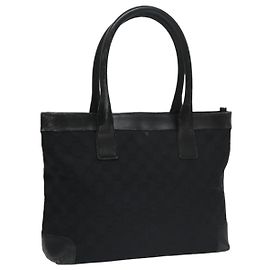 Bolso de mano de lona GG Gucci negro 33890 Auth ep7056