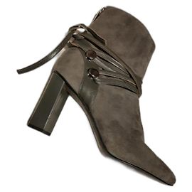 Autre Marque Botines de piel de becerro tipo pony grises Talla 38