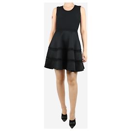 Carven Abito midi nero senza maniche a costine - taglia M